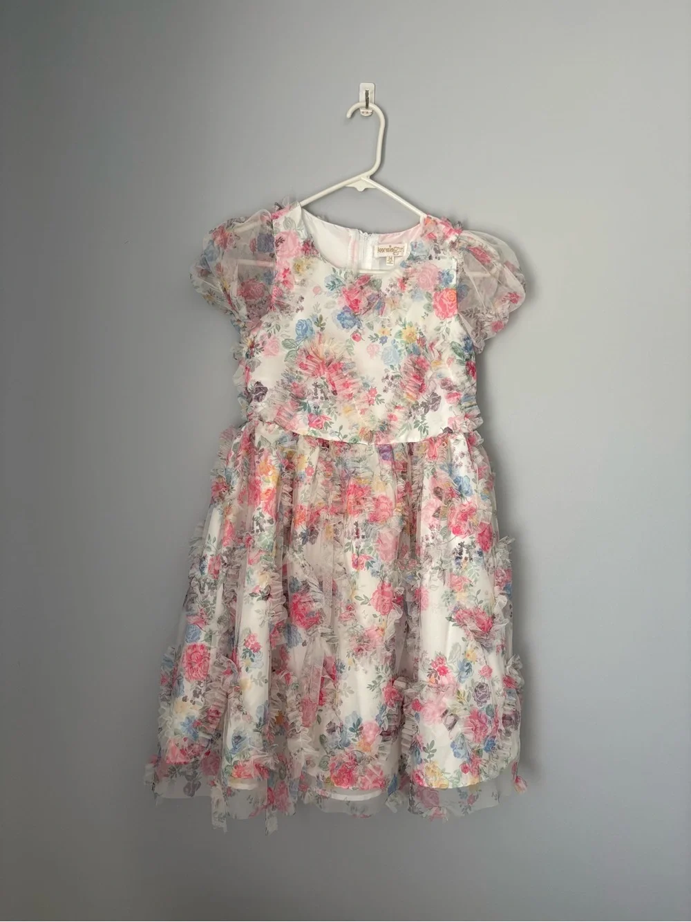 Kensie girl rose floral tulle party dress size 14